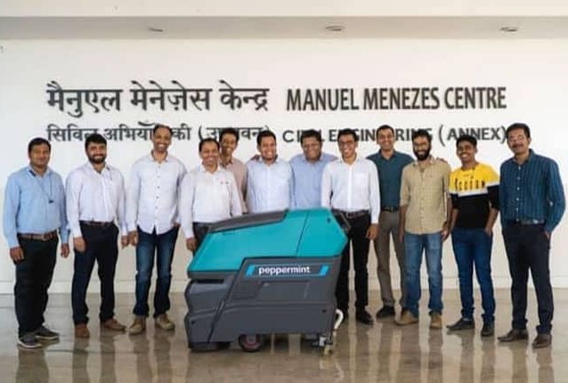 Peppermint robotics team, along with thier cleaning autonomous robot
